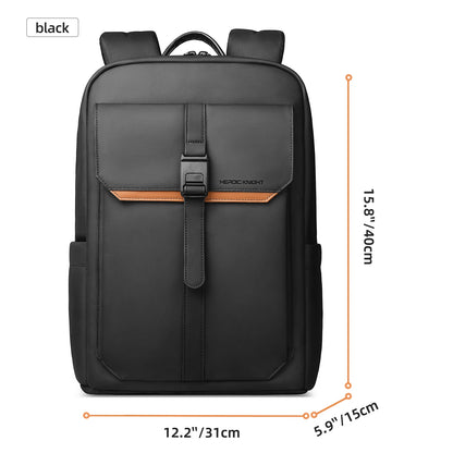 Vintage Flap Backpack for Men – Waterproof 15.6" Laptop College Travel Bag