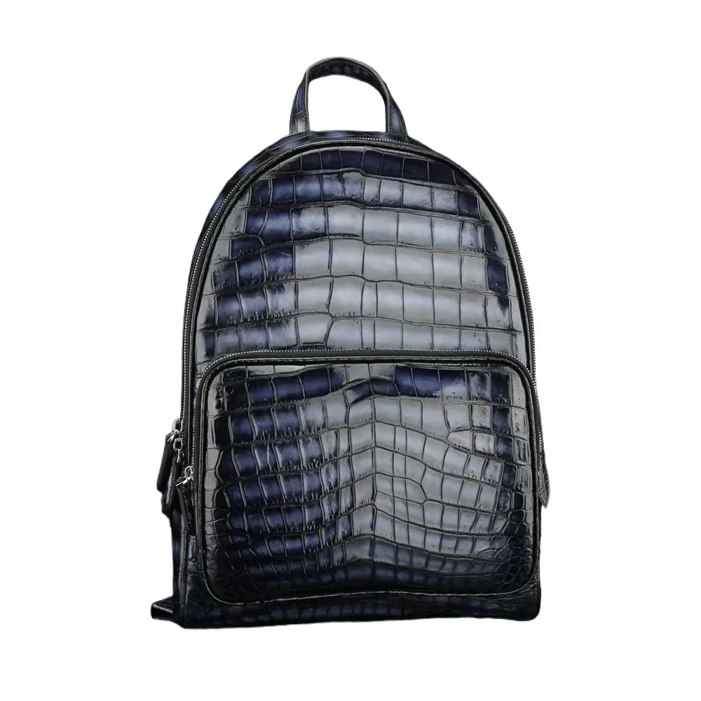 Crocodile Leather Luxury Backpack for Men & Women