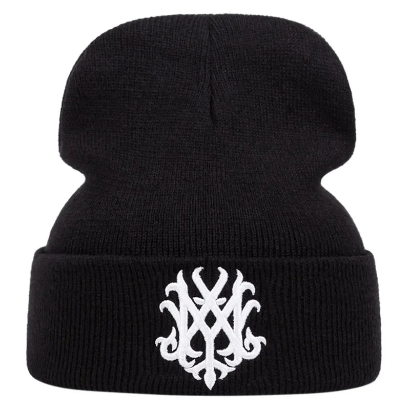 Winter Hat Totem Embroidered Beanies Women Men Keep Warm Windproof Beanie Knitted Skullies Garros