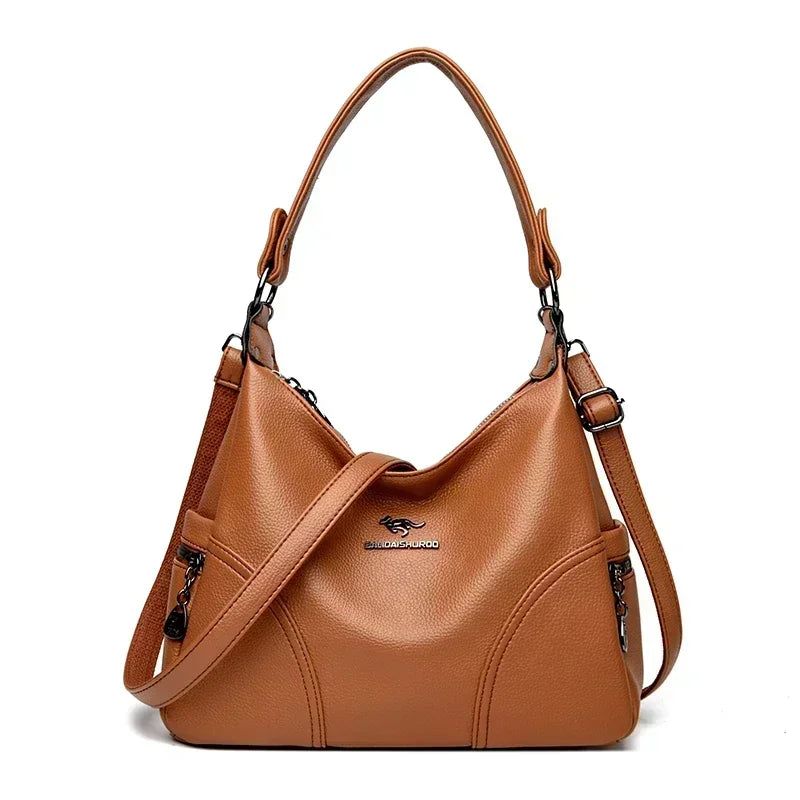 Leather Tote Bag for Women – Large Capacity Shoulder & Crossbody