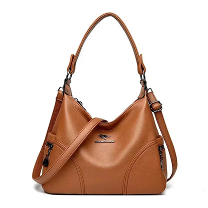 Leather Tote Bag for Women – Large Capacity Shoulder & Crossbody