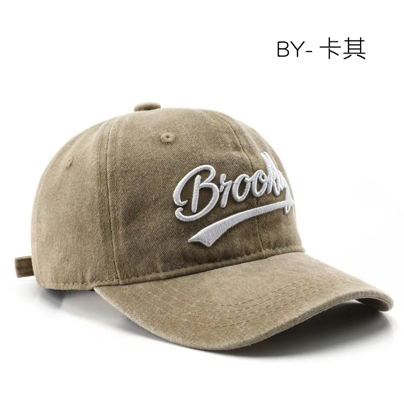 Baseball Cap Embroidery Breathable Retro Unisex Summer Hat
