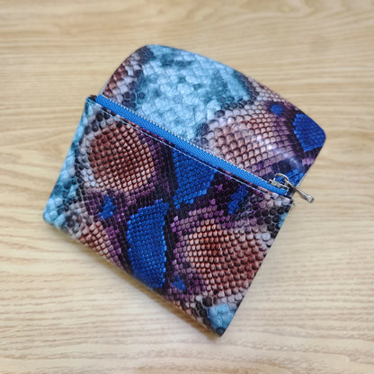 Python Pattern Leather Short Wallet for Women