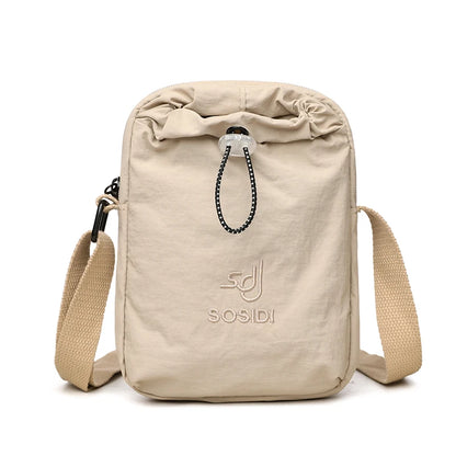 Mini Waterproof Nylon Crossbody Bag – Phone & Water Bottle Shoulder Bag
