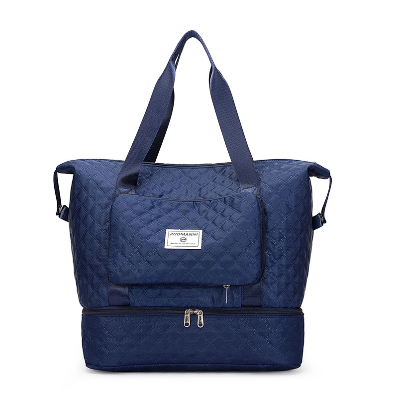 Large Capacity Gym Duffel Bag – Lightweight Argyle Weekend Travel Bag for Women