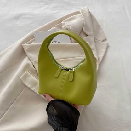 Crescent Hobo Bag – PU Leather Underarm Purse for Women