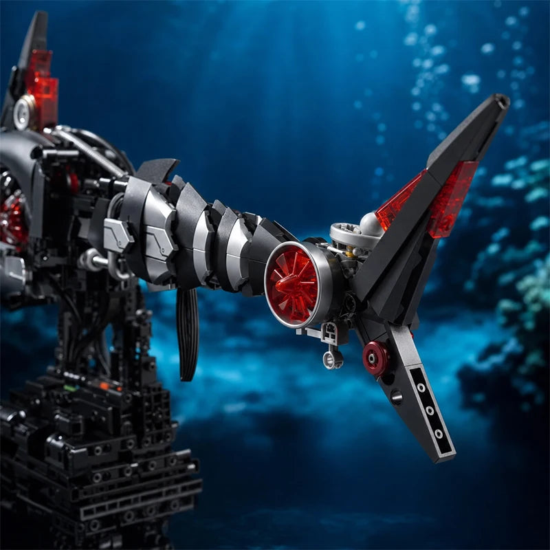 Mechanical Shark Building Blocks Set – MOC Technical Brick Model