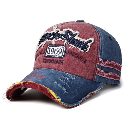 Shark Embroidery Baseball Cap – Unisex Cotton Snapback Hat