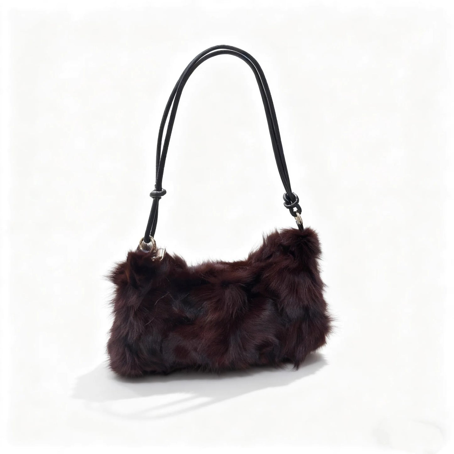 Luxury Europe America Women Real Fox Fur Bag Messenger Chain Shoulder Ladies Tote Handbag Crossbody