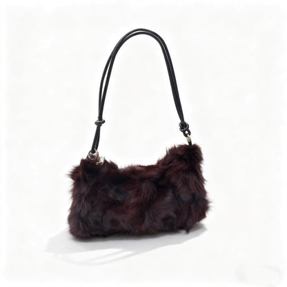 Luxury Europe America Women Real Fox Fur Bag Messenger Chain Shoulder Ladies Tote Handbag Crossbody