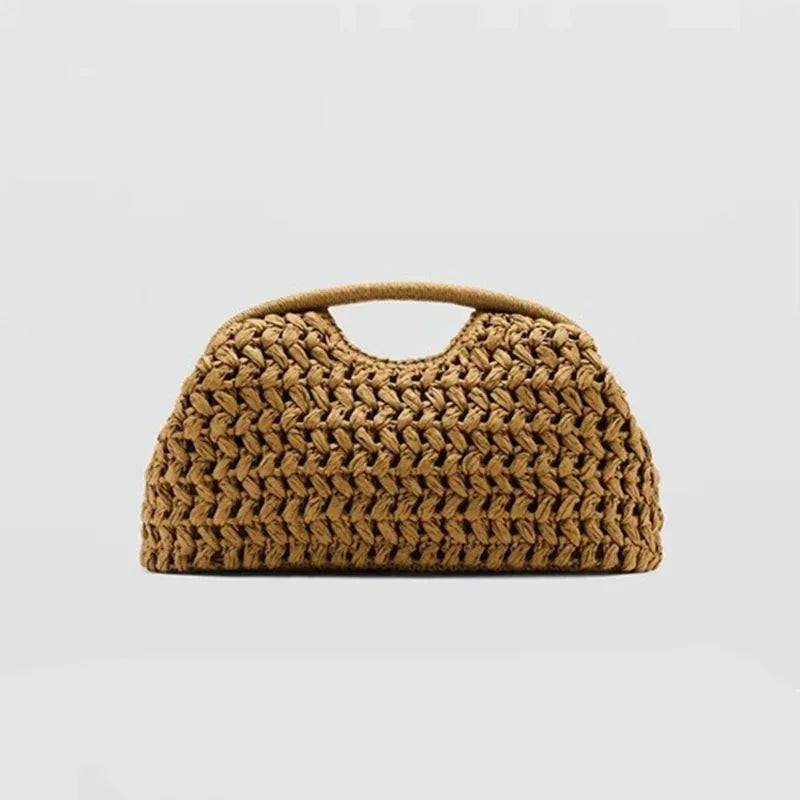 Woven Raffia Handbag – Women's Straw Shoulder Bag