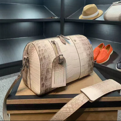 Himalayan Crocodile Leather Boston Bag – Men's Luxury Crossbody