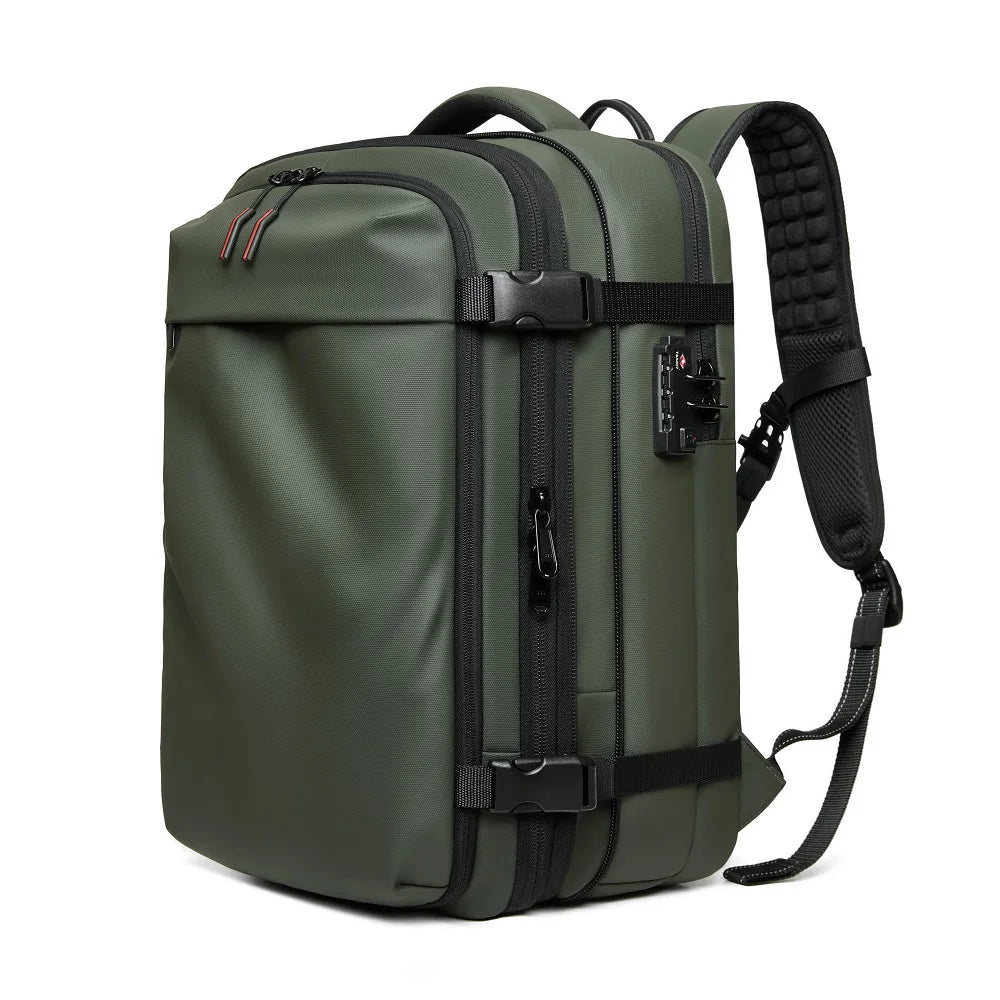 Large Capacity Travel Backpack for Men – 17" Laptop, Vacuum Compression, Expandable