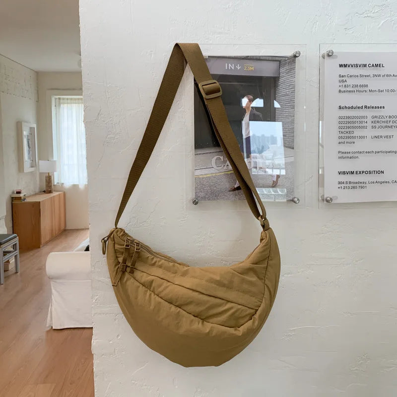 Lightweight Hobo Crossbody Bag – Casual Puffy Shoulder Bag