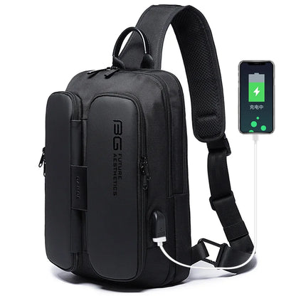 Bange Crossbody Sling Bag with USB Charging Port for Men