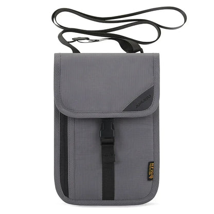 RFID Blocking Neck Wallet & Family Passport Holder Travel Organizer
