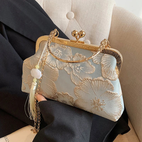Chinese Style Embroidered Clutch Bag – Elegant Retro Evening Handbag