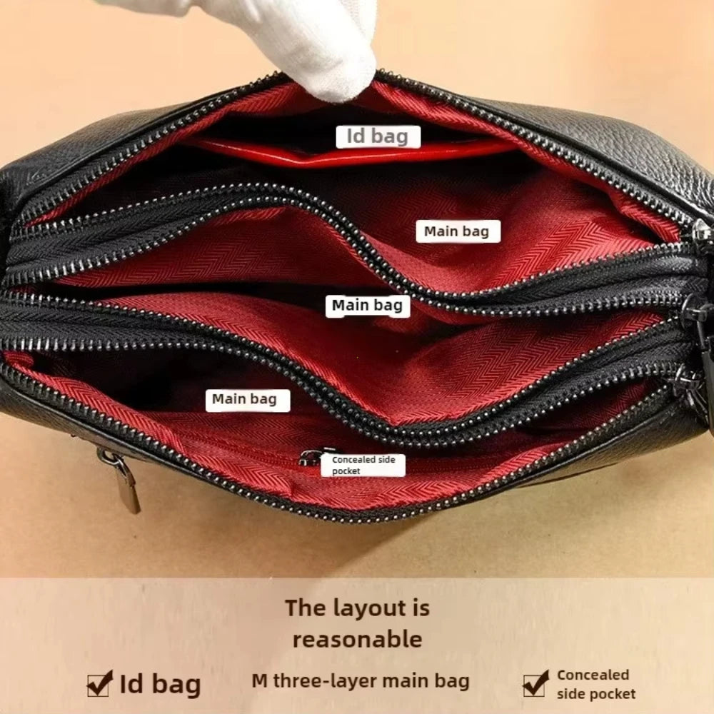 Genuine Leather Crossbody Bag for Women – Luxury Shoulder Purse