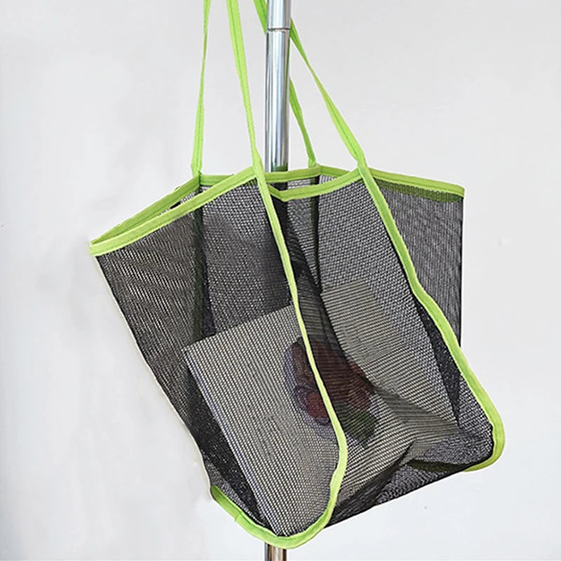 Mesh Beach Tote Bag – Transparent Hollow Shoulder Handbag