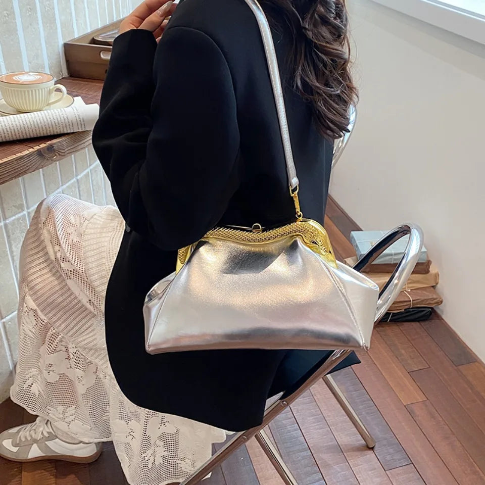 Luxury Evening Clutch Bag – Women's Elegant Chain Purse for Wedding & Party