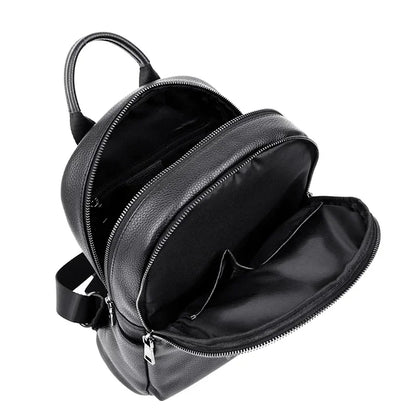 Genuine Leather Women Backpack – Multi-Pocket Luxury
