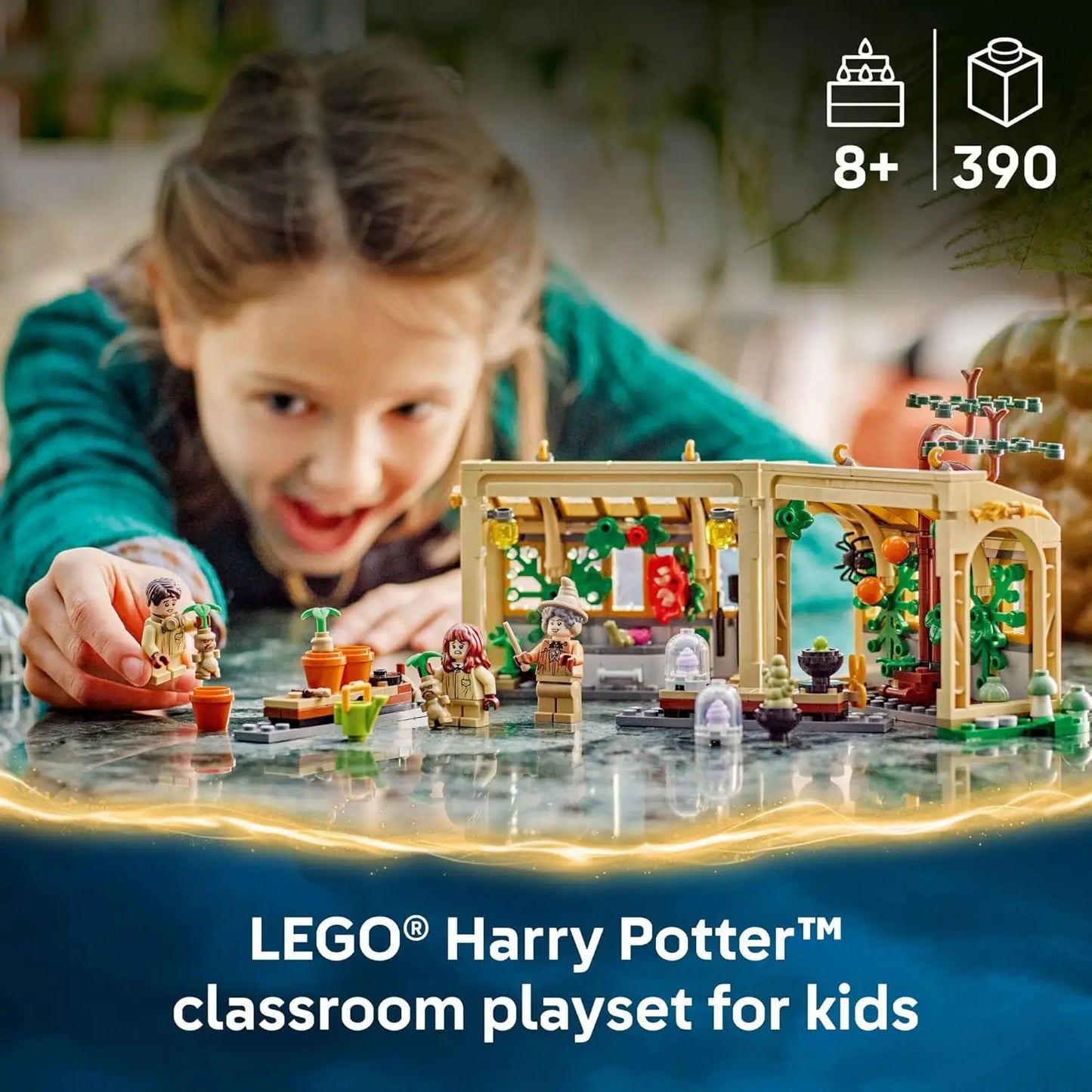 LEGO 76445 Harry Potter Hogwarts Castle: Herbology Class – 390 Pieces