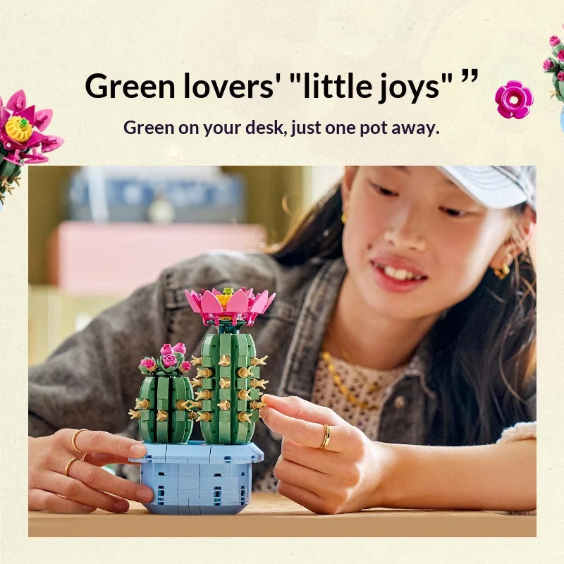 LEGO 11509 Botanicals Flowering Cactus – 482-Piece Plant Set