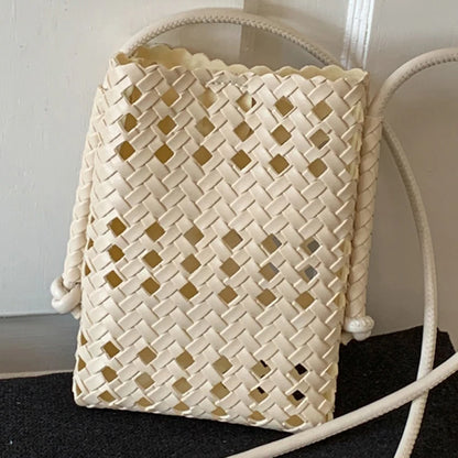 Hollow Woven Crossbody Bag – Women's Bohemian Phone Purse