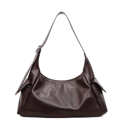 Casual Simple Large Capacity Shoulder Bag Winter Korean Version Temperament Tote Underarm