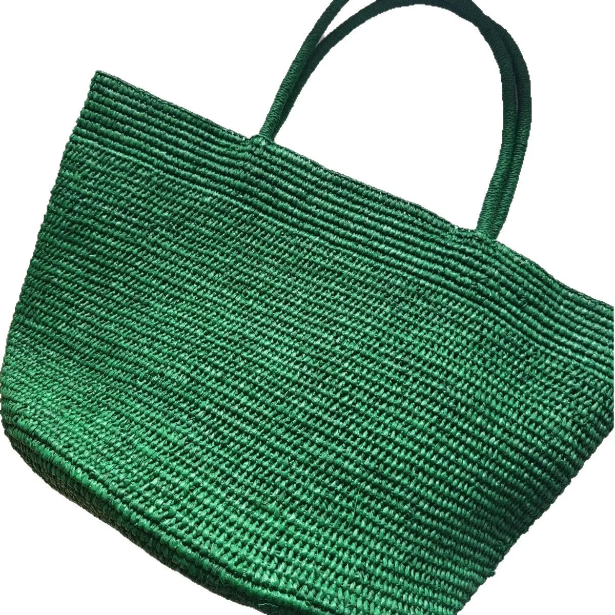 Large Handwoven Rattan Tote Bag Women Natural Straw Beach Purse Luxury Shoulder Bags Handbag Summer
