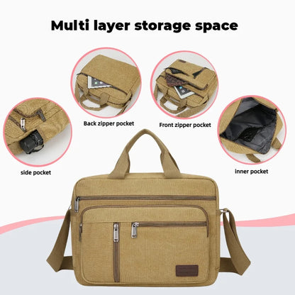 Canvas Shoulder Bag for Men – Casual Crossbody Tote