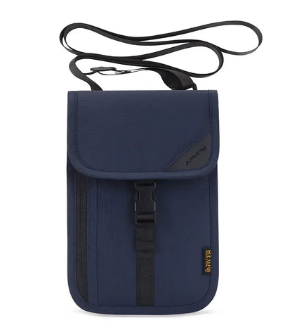 RFID Blocking Neck Wallet & Family Passport Holder Travel Organizer