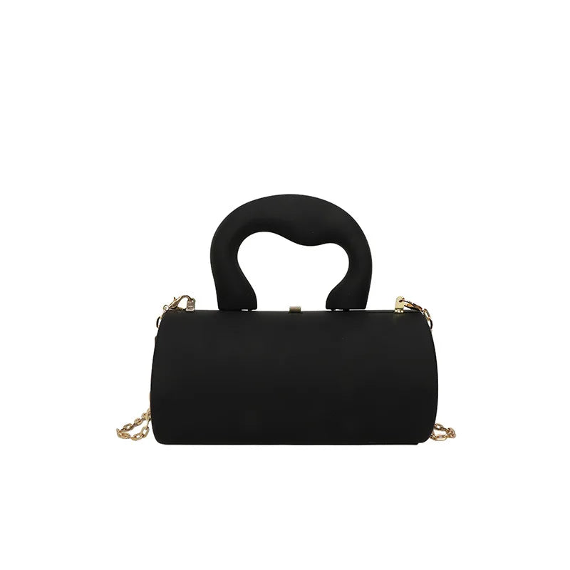 Acrylic Cylinder Clutch Purse – Luxury Evening Bag with Chain Strap