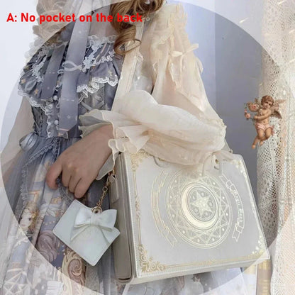 Gothic Magic Book Shoulder Bag – Y2K Aesthetic Crossbody Purse