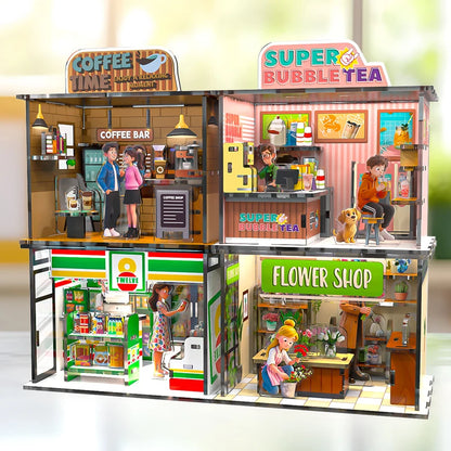 3D DIY Acrylic Puzzle Kit – Street View Miniature Scene Model