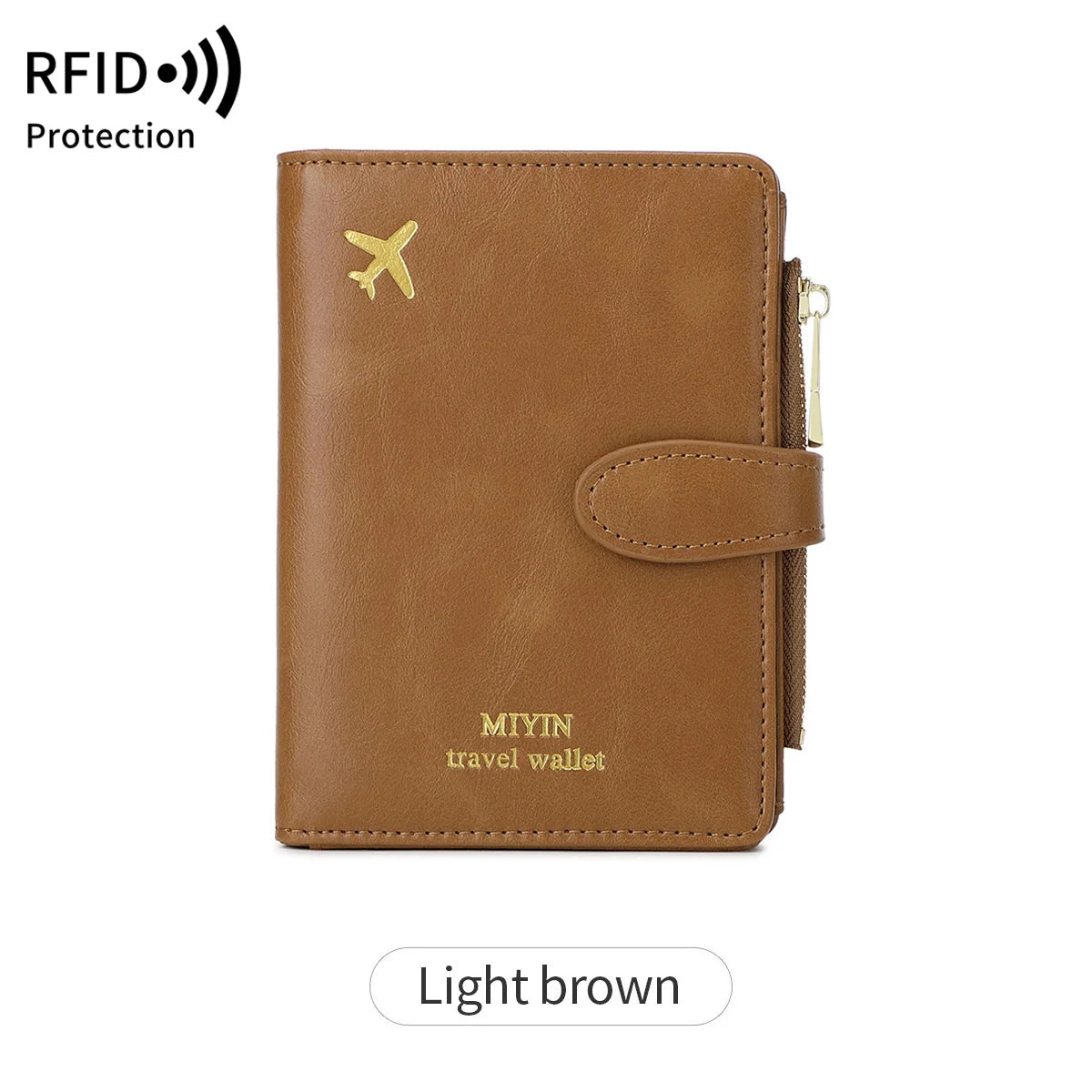 RFID Passport Holder Wallet – Large PU Leather Travel Card Organizer
