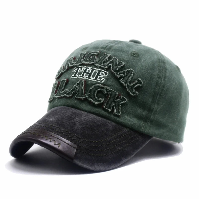Unisex Vintage Baseball Cap Cotton Hats Men Women Casual 3d Black Letter Embroidery Outdoor Sports