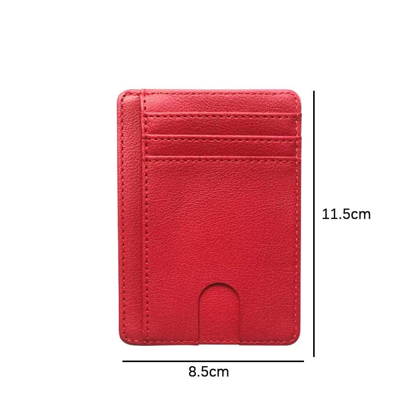 RFID Blocking Slim Card Holder Wallet – 8 Slot Leather