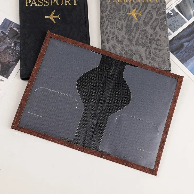 Passport Holder Cover PU Leather Travel Wallet for Men & Women