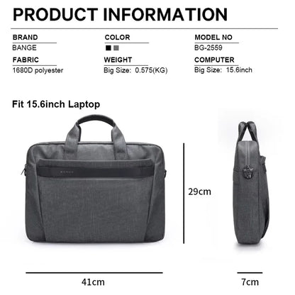Bange Laptop Briefcase Bag 16" – Waterproof Shoulder & Handbag
