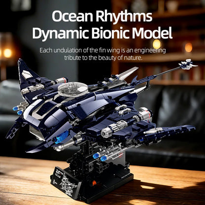 Mechshell Manta Ray Building Blocks Model – 930pcs Sci-Fi Brick Set