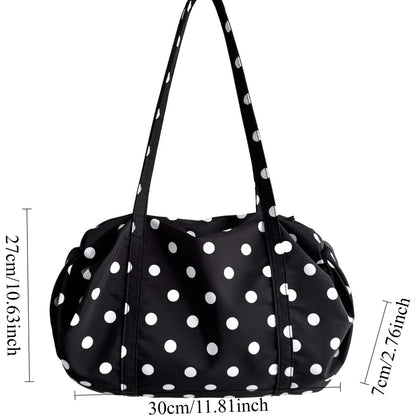 Cute Korean Style Handle Bag Casual Polka Dot Tote