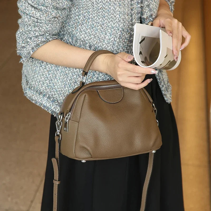 Women's Genuine Cowhide Leather Crossbody Bag