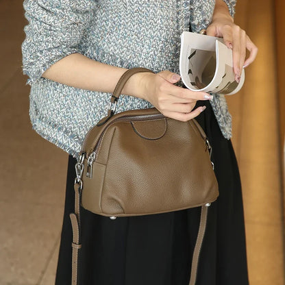 Women's Genuine Cowhide Leather Crossbody Bag