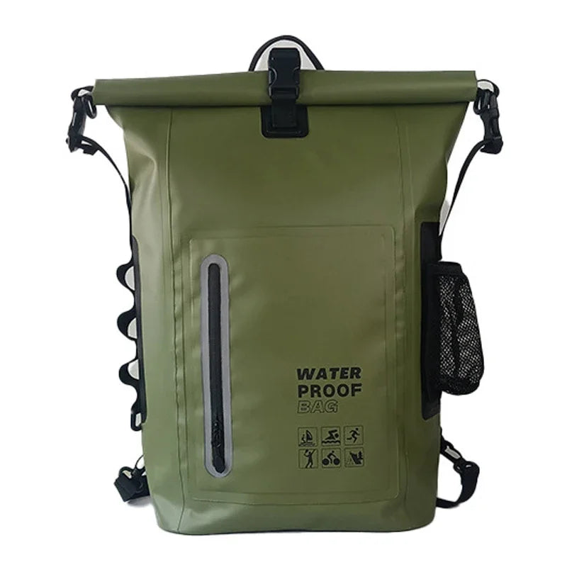 Waterproof Dry Bag Backpack – Roll-Top Kayak & Rafting Pack for Beach, Diving & Trekking