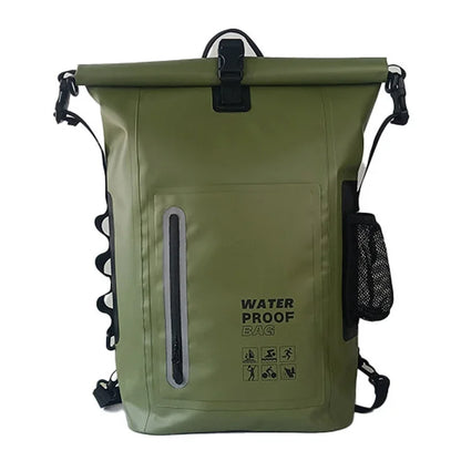 Waterproof Dry Bag Backpack – Roll-Top Kayak & Rafting Pack for Beach, Diving & Trekking