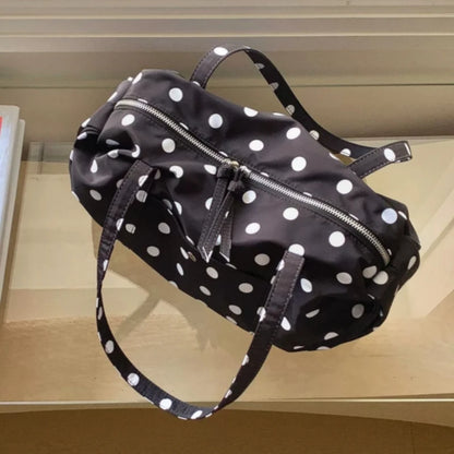 Wild Leopard Print Handbag Large Capacity Tote Bag Minimalist Nylon Women Shoulder Armpit Retro
