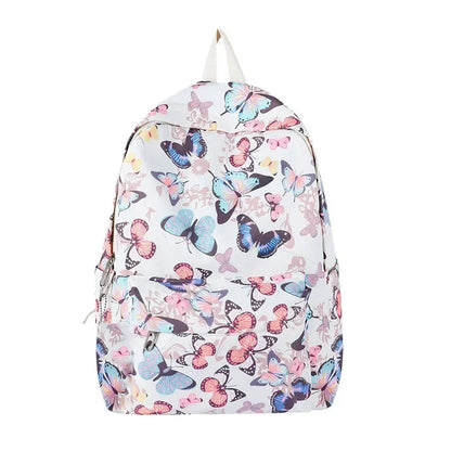 Butterfly Print Backpack – Women's Korean School & Travel Bag
