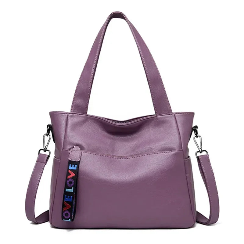 Women's Leather Tote Bag – Luxury Top Handle Shoulder Bag