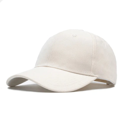 Suede Baseball Cap – Retro Snapback Hat for Men & Women